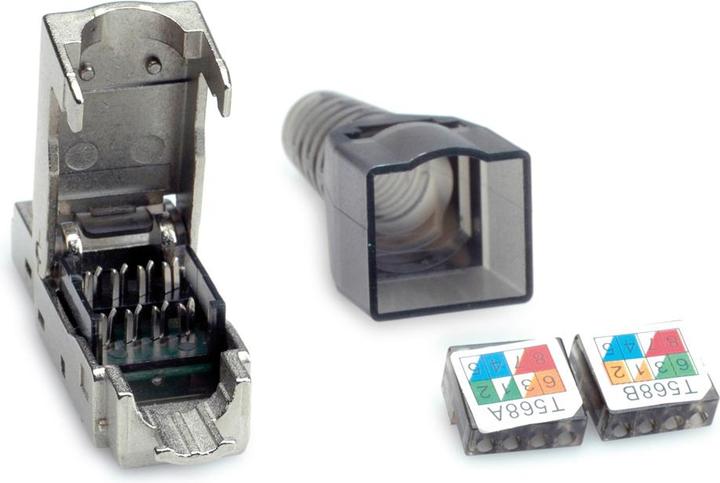 Actual product image Value feldkonfekt. RJ45-St. Kat.6A STP (Network cable plug)