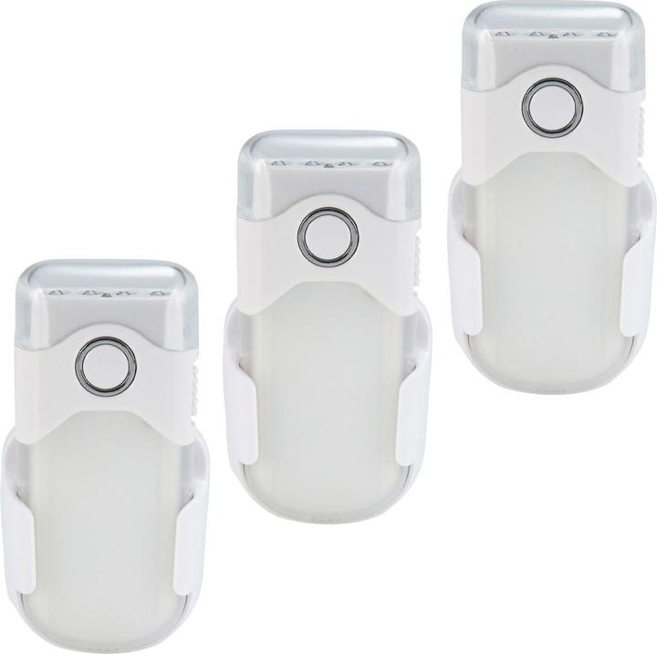 Actual product image Alecto Set of 3 rechargeable LED torches with automatic switch-on, 20lm, white (20 lm)