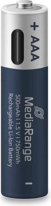 Actual product image MediaRange Rechargeable USB-C (4 pcs., AAA, 500 mAh)