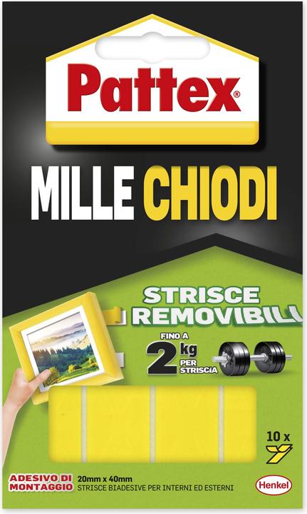 Produktbild Pattex Millechiodi Removable Extra Strong Double Sided Tape in Strips (20 mm)
