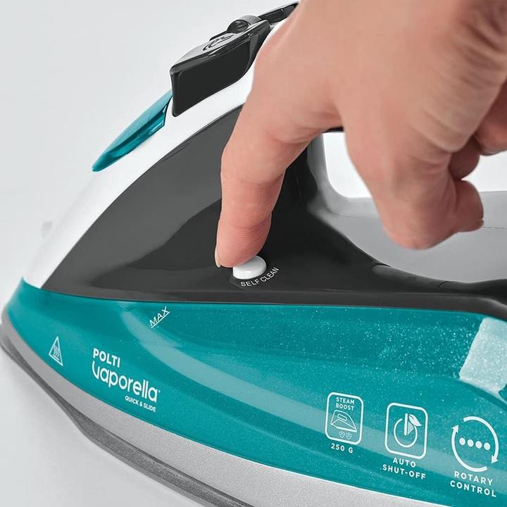 Actual product image Polti Iron PLEU0253 Vaporella Quick & Slide QS220 Steam Iron, 2400 W, Water tank capacity 350 ml, Cont (250 g/min)