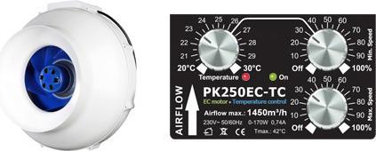 Immagine prodotto Prima Klima Ventilatore tubolare EC 250 / Controllo temperatura/velocità