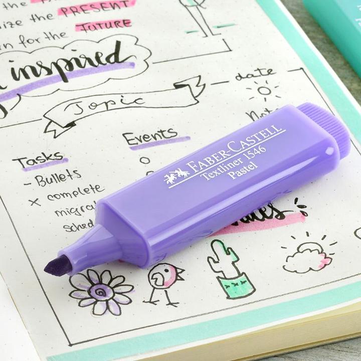 Actual product image Faber-Castell Highlighter 46 Graffiti (Neon Yellow, Neon Pink, Light green, Turquoise, 5 mm, 4 x)