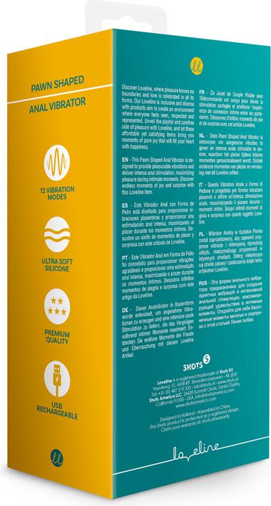 Produktbild Shots Pawn Shaped Anal Vibrator - Peacock Plume