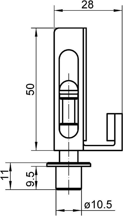 Actual product image Simonswerk Inactive leaf locking device KCM 01