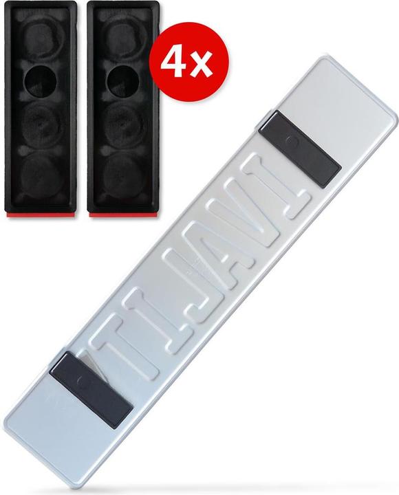 Ivality Magnetic licence plate holder - Extension for additional / show licence plates (Front + rear, Universal)