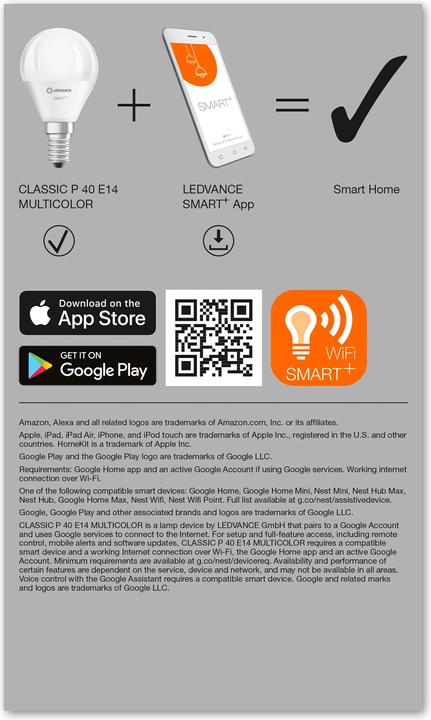 Actual product image Ledvance Smart Mini Bulb (E14, 470 lm, 4x)