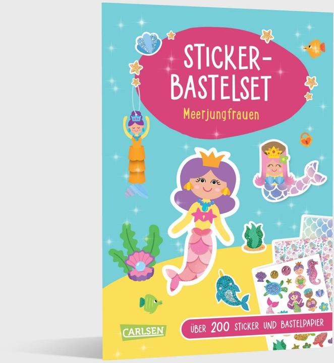 Produktbild Bastelset für Kinder: Sticker-Bastelset: Meerjungfrauen