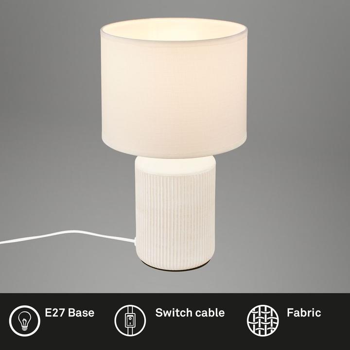 Actual product image Briloner INO ceramic table lamp, white, excl. 1x E27 max. 10W (E27)