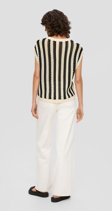 Produktbild s.Oliver Strickpullunder Ärmelloses Stricktop aus Baumwolle mit überschnittenen Schultern (46)