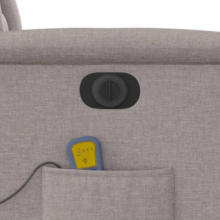 Immagine prodotto VidaXL Poltrona massaggiante elettrica con ausilio per la risalita Tessuto Taupe