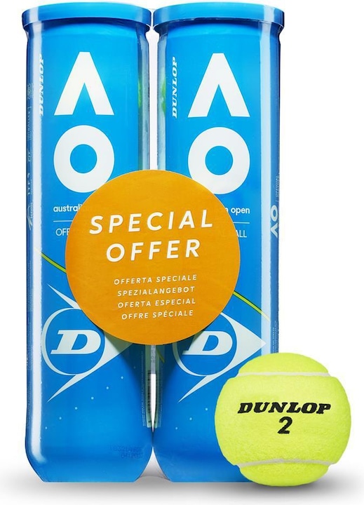 Actual product image Dunlop Australia Open Bi-Pack Tennis Balls