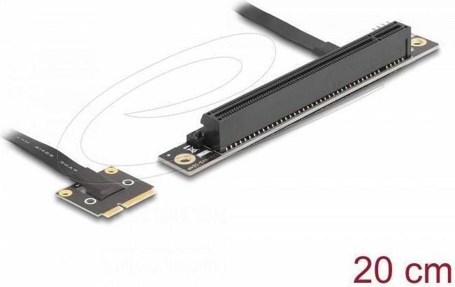Productafbeelding Delock Adapter Mini PCIe Stecker zu PCIe 3.0 x16 Slot 90° ge