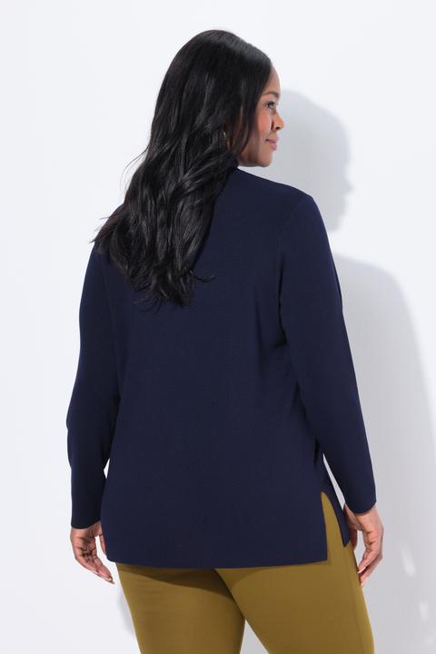 Produktbild Ulla Popken Pullover, Ripp-Stehkragen, Langarm, Feinstrick (58)