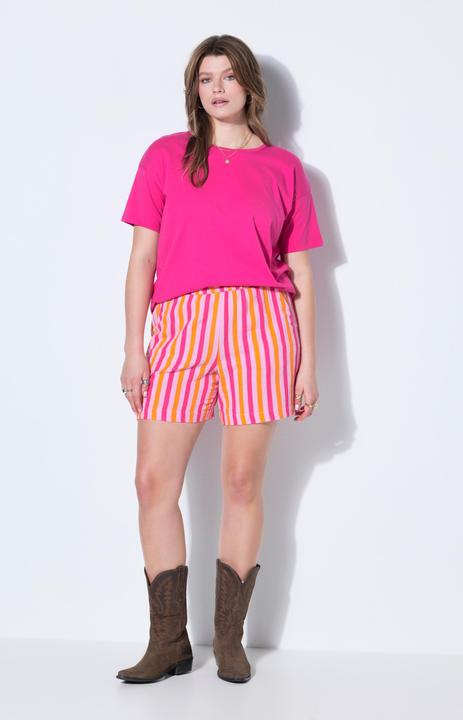 Image du produit Studio Untold Short jambes larges, rayures néon, taille élastique (58)