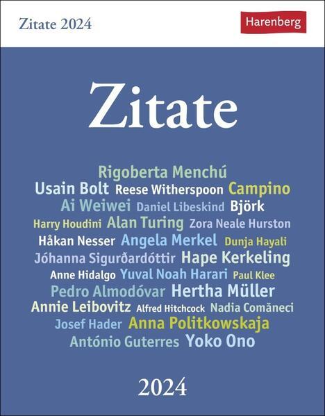 Produktbild Zitate Tagesabreisskalender 2024 (Deutsch)
