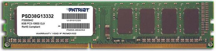 Actual product image Patriot 8GB PC3-10600 (10600 MHz, DDR3-RAM)