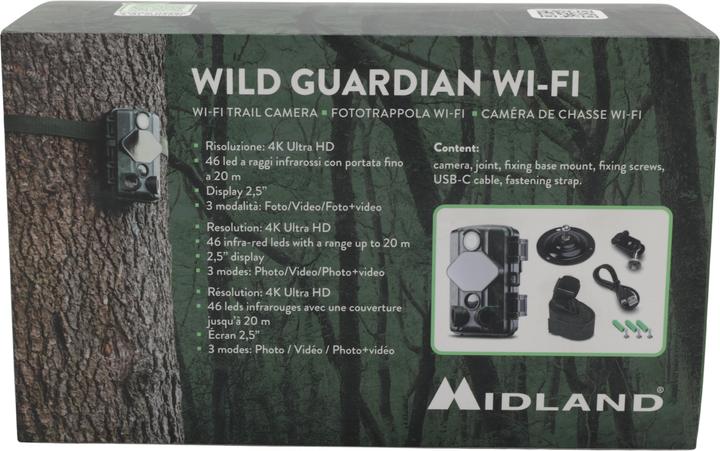 Produktbild Midland Wifi-Fotofalle mit 4K-Nachtsicht, 24 Megapixel und App-Steuerung
