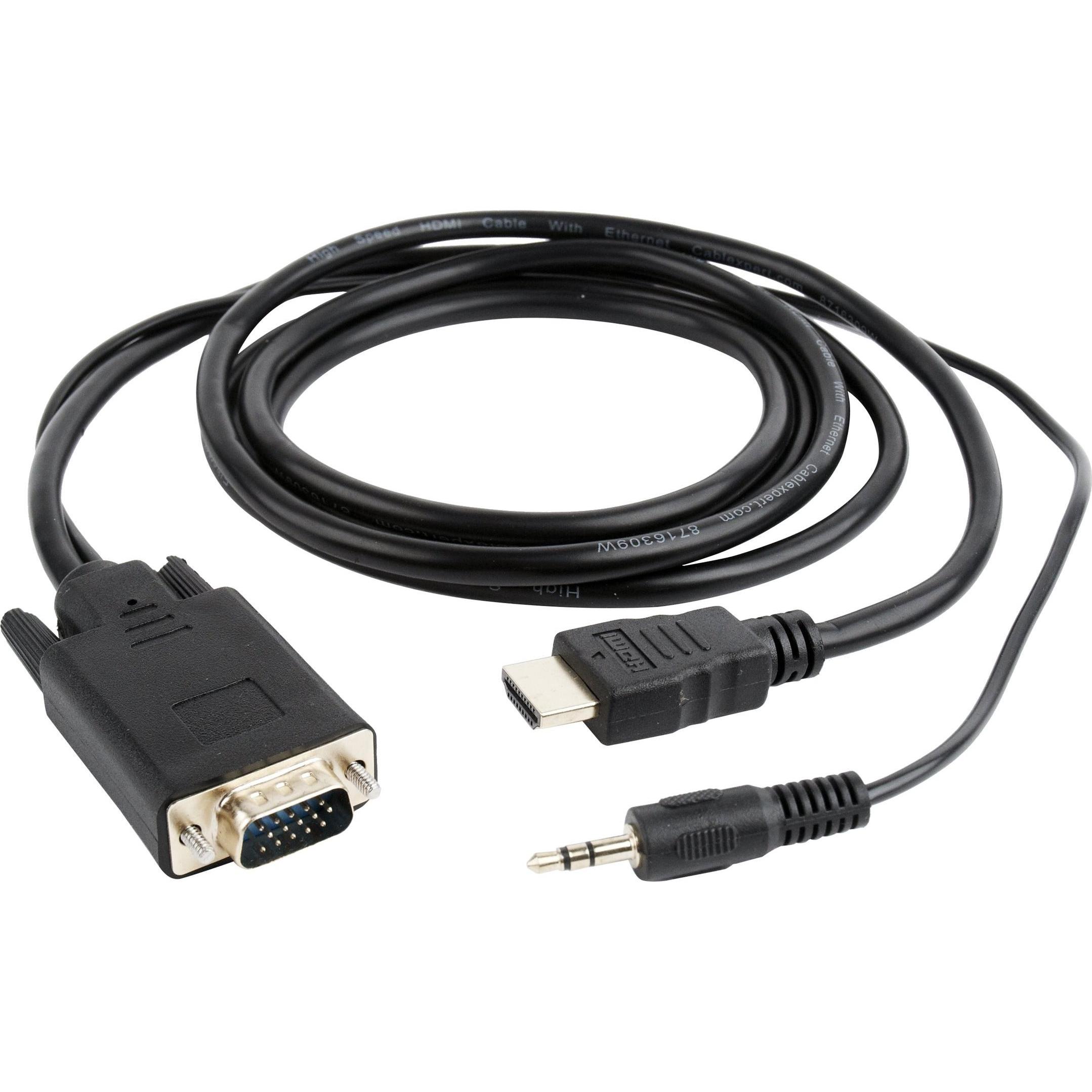 Gembird HDMI (Typ A) — VGA (1.80 m), Cavo video, Nero