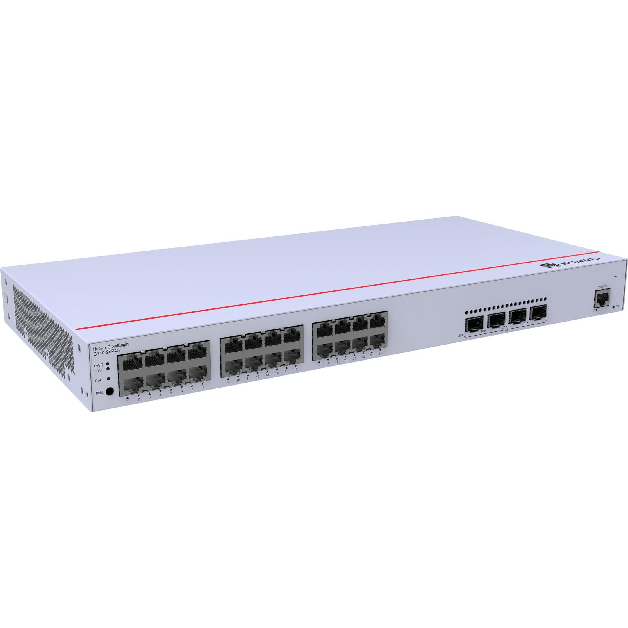 Huawei Ekit Switch S310-24P4S (24 Ports), Netzwerk Switch, Grau