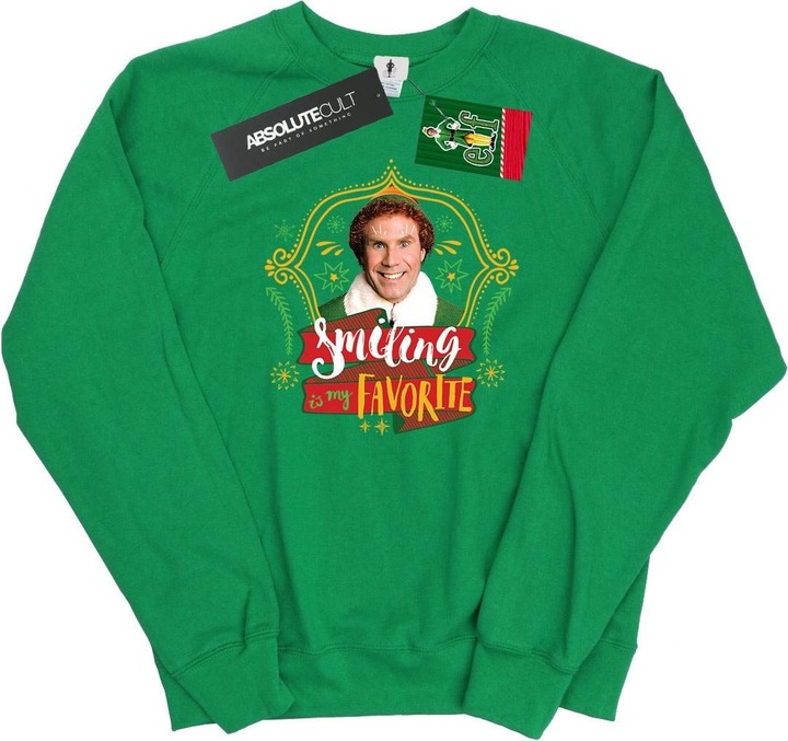 Actual product image Elf Womens/Ladies Buddy Smiling Sweatshirt (L)