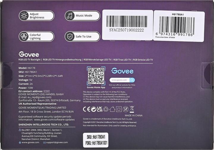 Image du produit Govee TV LED (RGB, 100 cm, Intérieur)