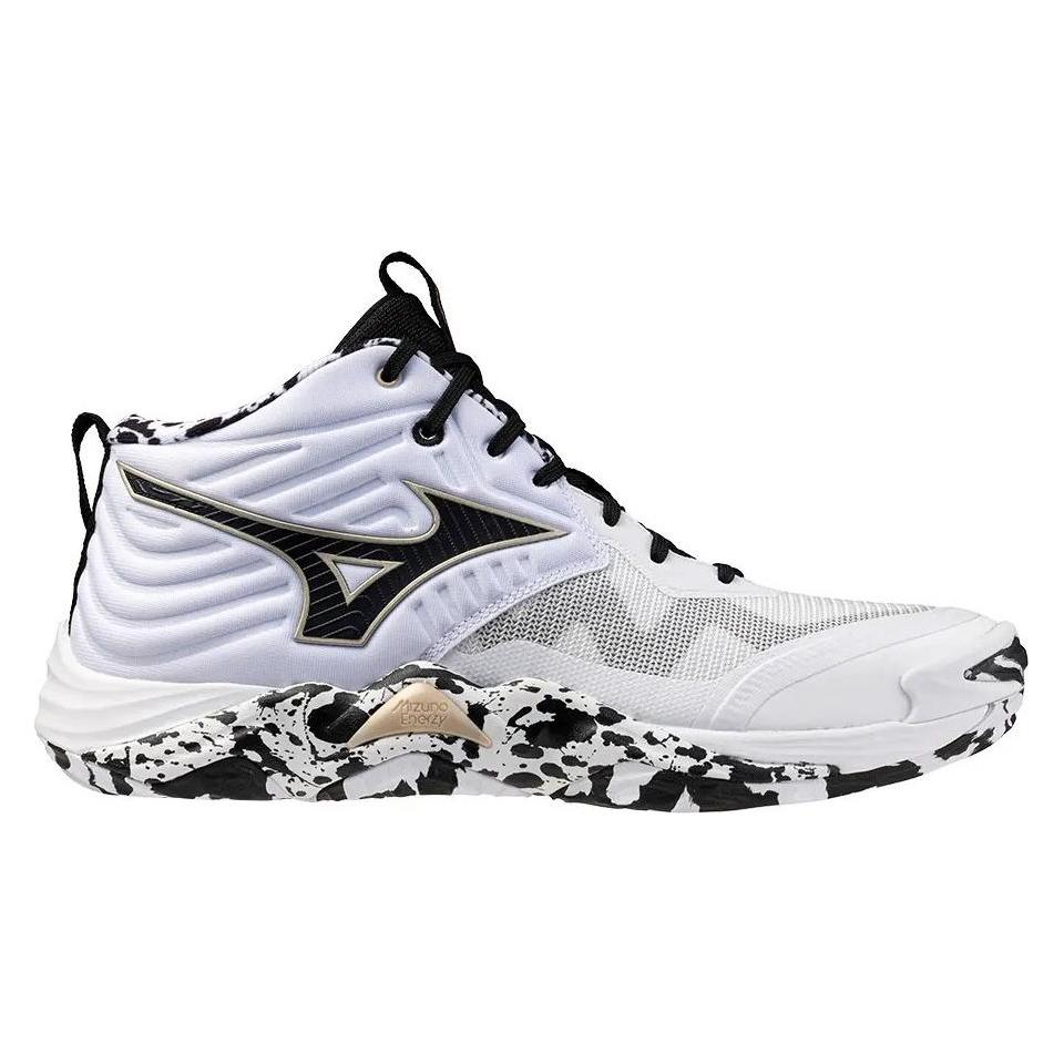 Mizuno, Hallenschuhe, Wave Momentum Elite Mid (47), Weiss