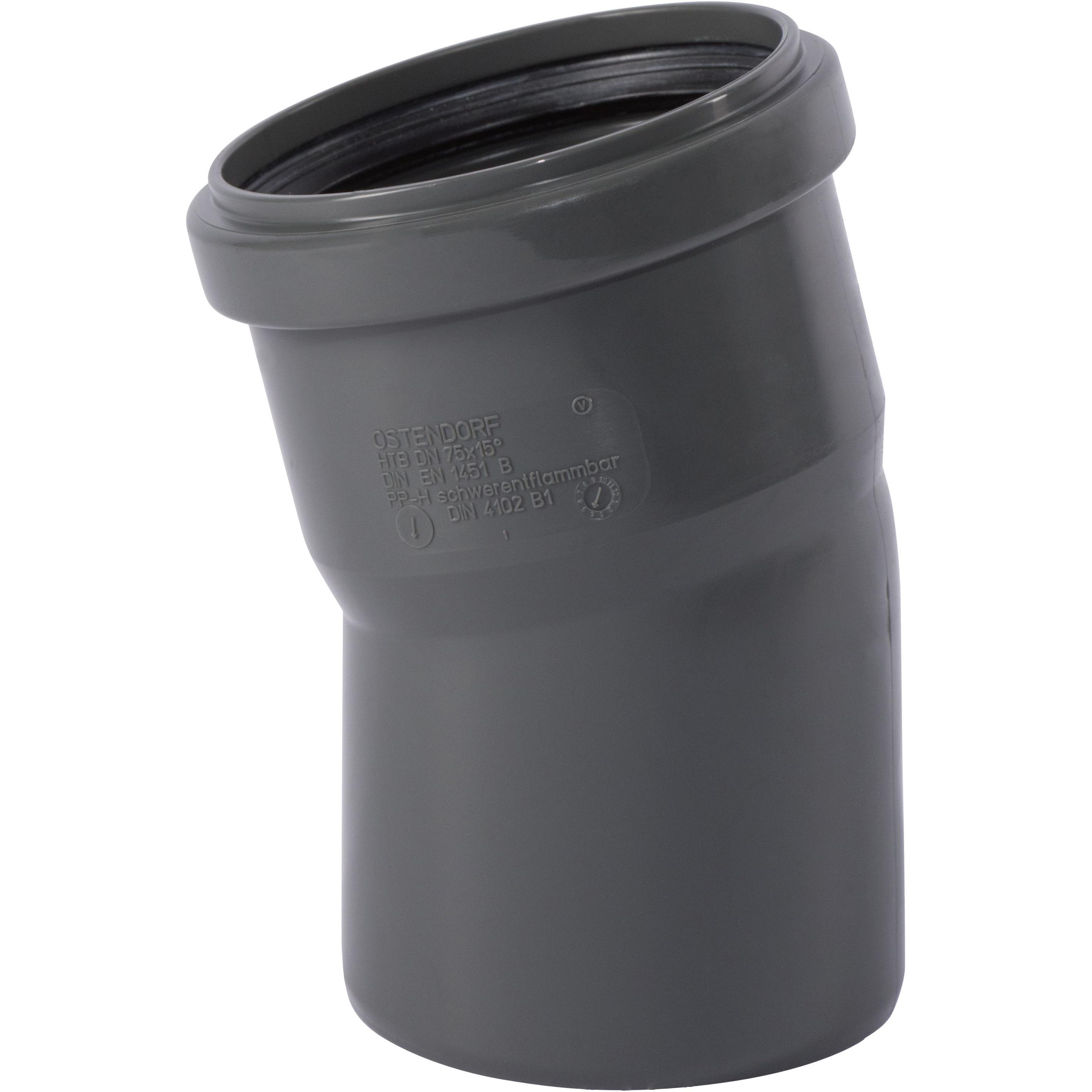 Csdk SL, Zubehör Sanitärinstallation, HT Safe bøjn. 75mm 15grHurtigere og nemmere montering med de nye patenterede taetn...