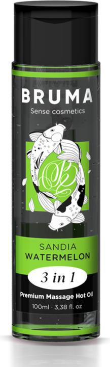 Actual product image Bruma Premium Massage Oil With Warming Effect, Watermelon Flavour 3 In 1 (100 ml)