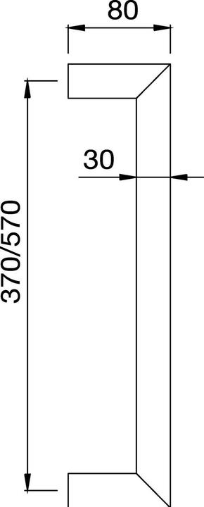 Image du produit Kws Poignée de porte 8171 - L 600 mm, LA. 570 mm, ø 30 mm, inox mat (Poignée de porte)
