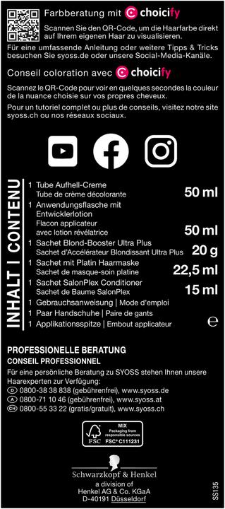 Image du produit Syoss Éclaircissant intensif (13-5 Éclaircisseur au platine)