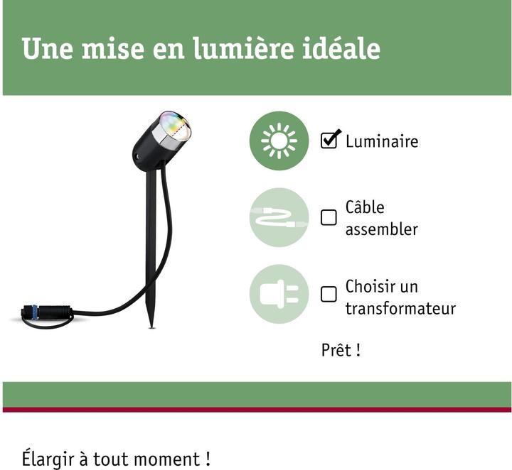 Image du produit Paulmann Outdoor Plug & Shine Pike Spot (330 lm, IP65)