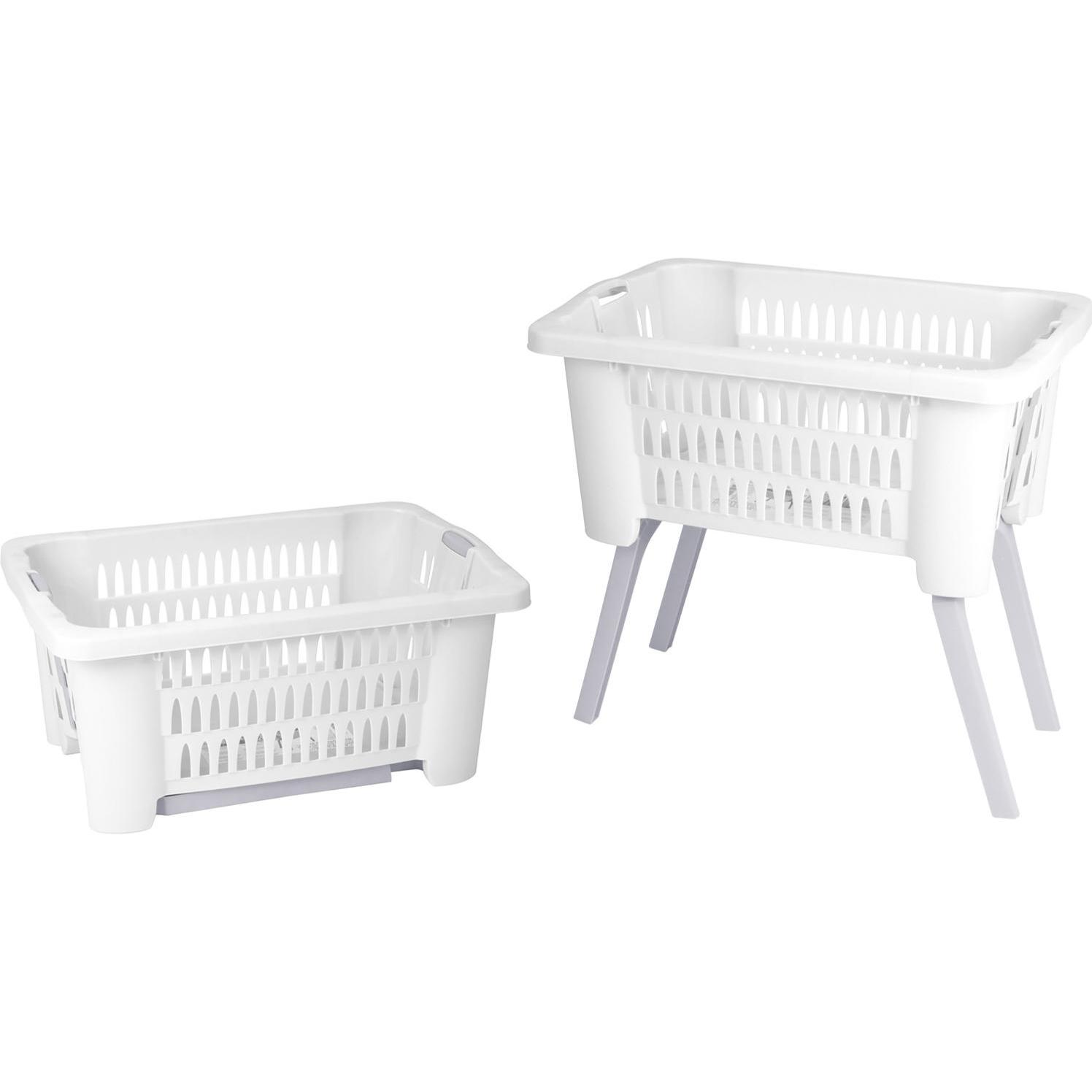 Mojawo, Wäschekorb, Wäschekorb Wäschesammler klappbaren Füssen B60xL40xH28/58cm (38 l)