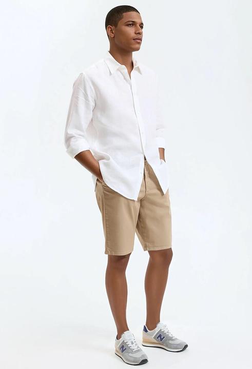 Produktbild La Redoute Collections Gerades Leinenhemd Signature mit langen Ärmeln (M)