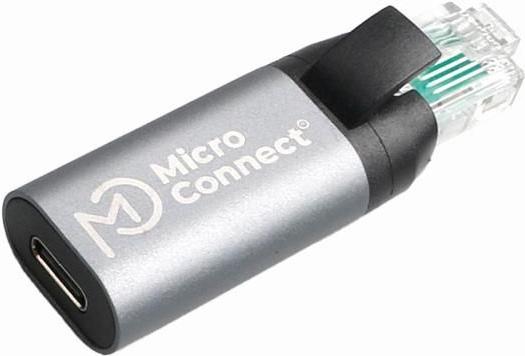 Produktbild MicroConnect USB C Female to RJ45 Male (USB-C, RJ45 (1x))