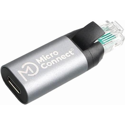 MicroConnect USB C Female to RJ45 Male (USB-C, RJ45 (1x)), Adattatore di rete
