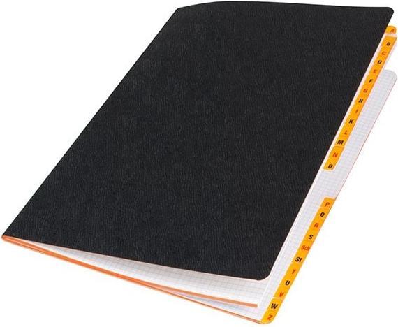 Actual product image Neutral Oilcloth booklet with register 10,6 × 17 cm (10.6 x 17 cm, Checked)