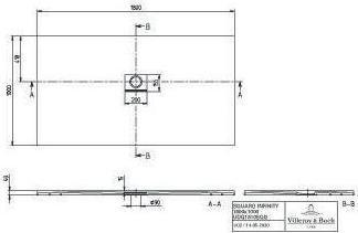 Produktbild Villeroy & Boch V&B Duschwanne SQUARO INFINITY R-eck1800x1000x40mm anthrazit