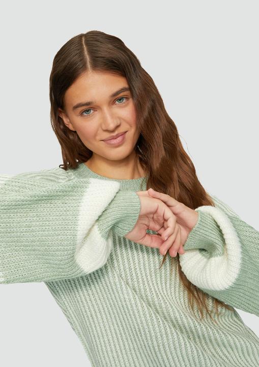Actual product image S.Oliver Strickpullover Verkürzter Pullover mit Colour-Blocking (L)