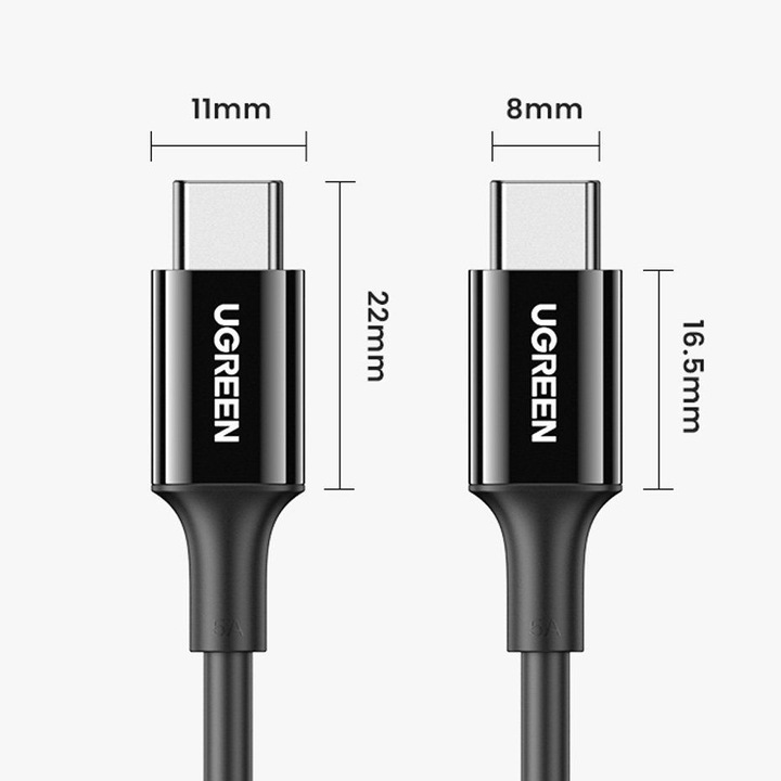 Image du produit Ugreen USB C - USB C (1 m, USB 2.0)