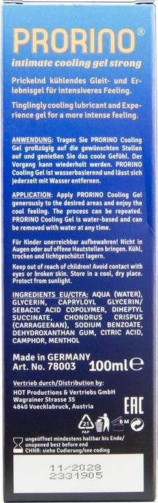 Image du produit HOT Gel rafraîchissant "strong" 100ml (100 ml)