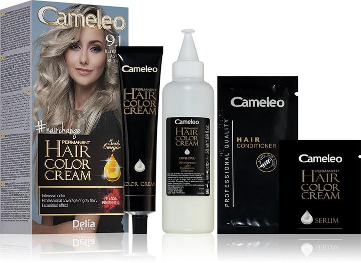 Image du produit Delia Cosmetics Permanent Hair Colour Cream Ultimate Ash Blonde Intensive Color & Protection 5 Oils Omega Plus Acids (Ultimate Ash Blonde)