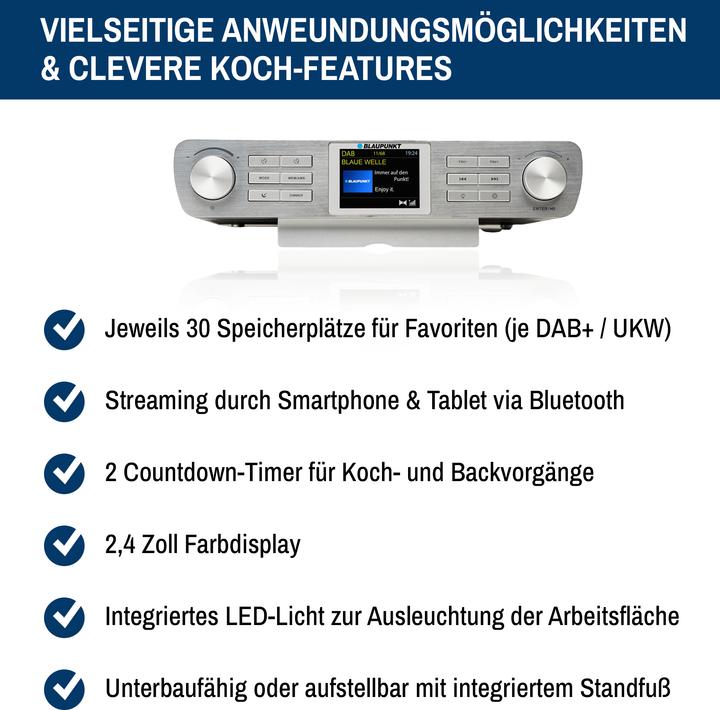 Produktbild Blaupunkt Küchenradio mit DAB+ und Bluetooth | KRD 100