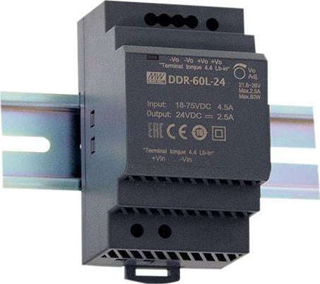 Actual product image MeanWell DIN Rail Power Supply 24V 60W