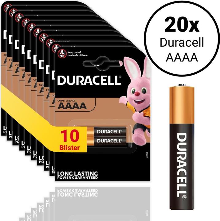 Produktbild Duracell AAAA (LR8D425) - 20 Batterien (20 Stk., AAAA, 600 mAh)
