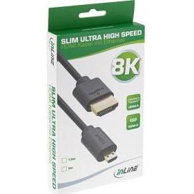Thumbnail - InLine Slim Ultra High Speed HDMI Kabel (1.50 m, HDMI), Video Kabel