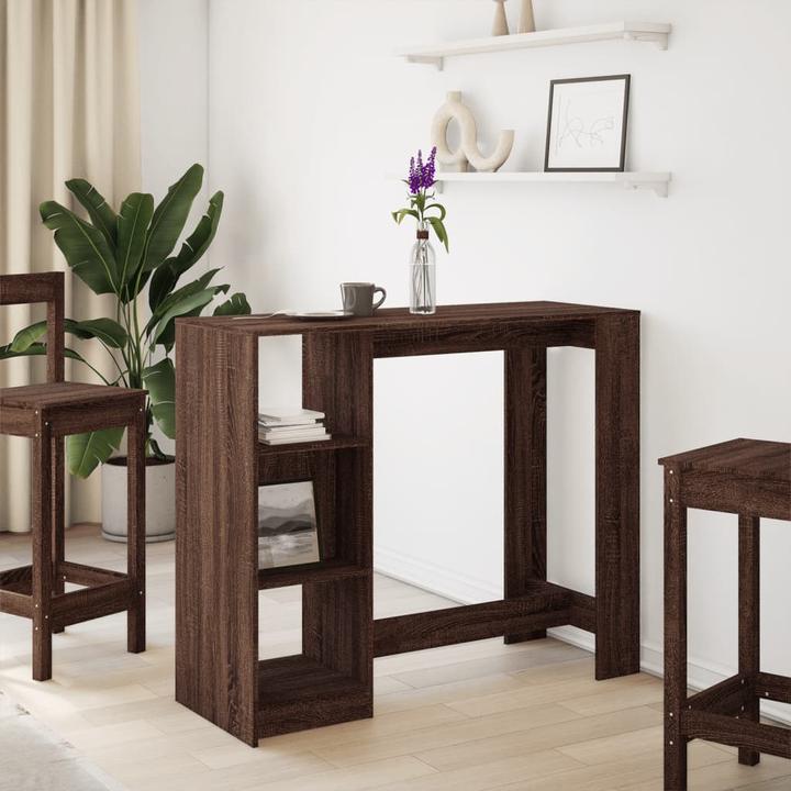 Actual product image vidaXL Bar table with oak shelf