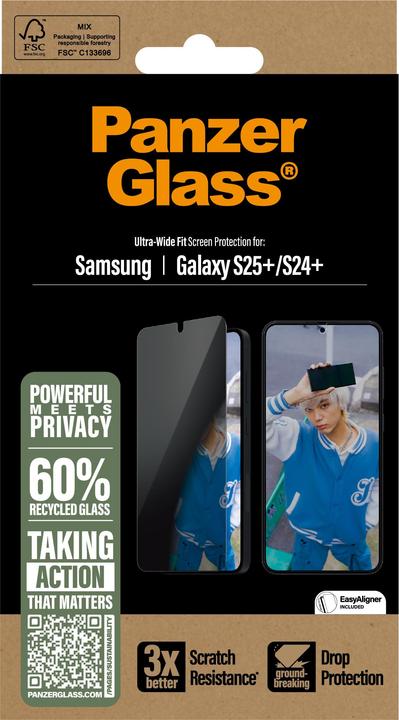 Actual product image PanzerGlass Ultra-Wide Fit (1 pcs., Samsung Galaxy S24+, Samsung Galaxy S25+)