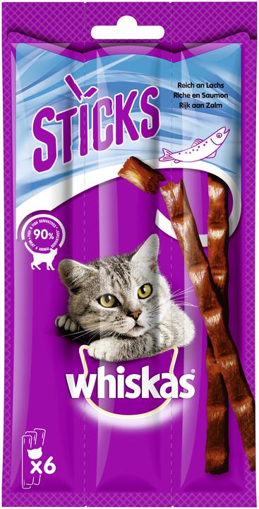Produktbild Whiskas Sticks Lachs (Adult, 6 Stk., 36 g)