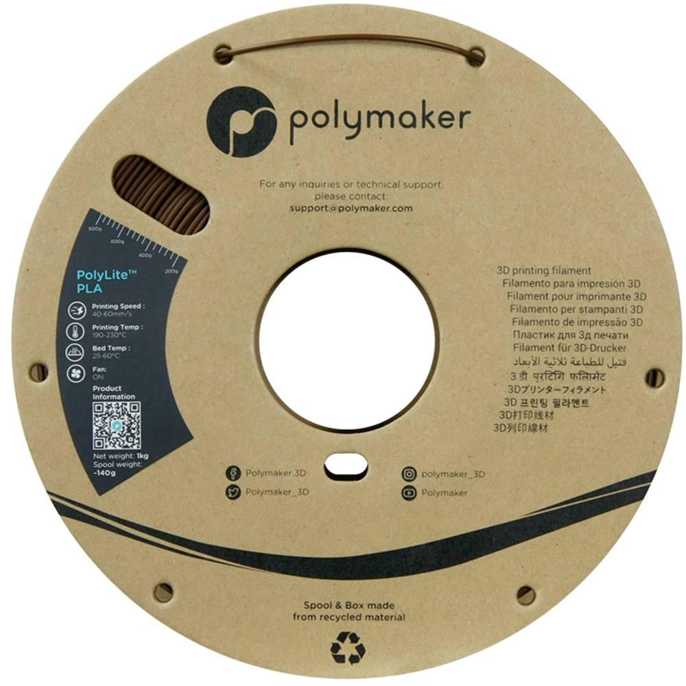 Thumbnail - Polymaker PolyLite PLA (PLA, 1.75 mm, 1000 g, Braun), 3D Filament, Braun